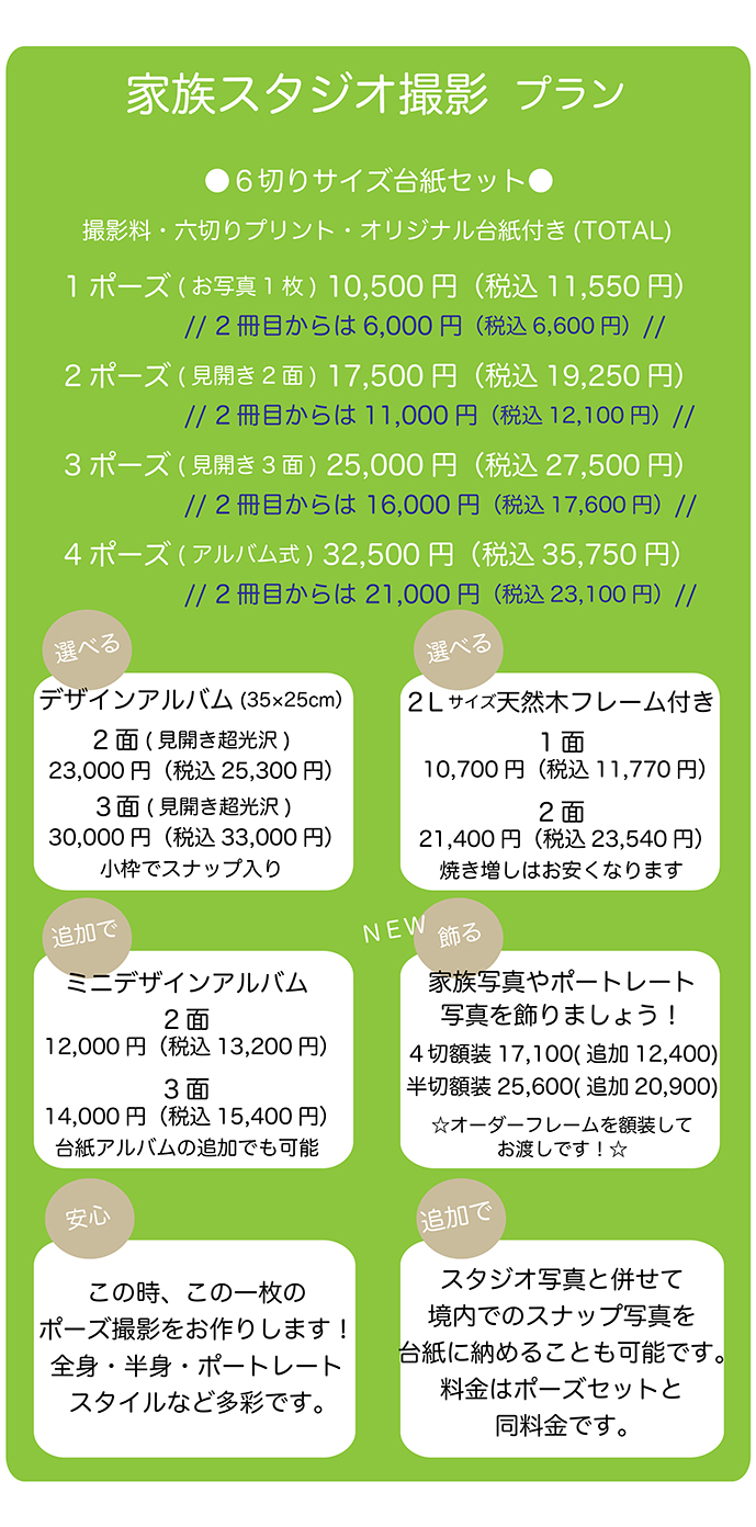 家族価格表